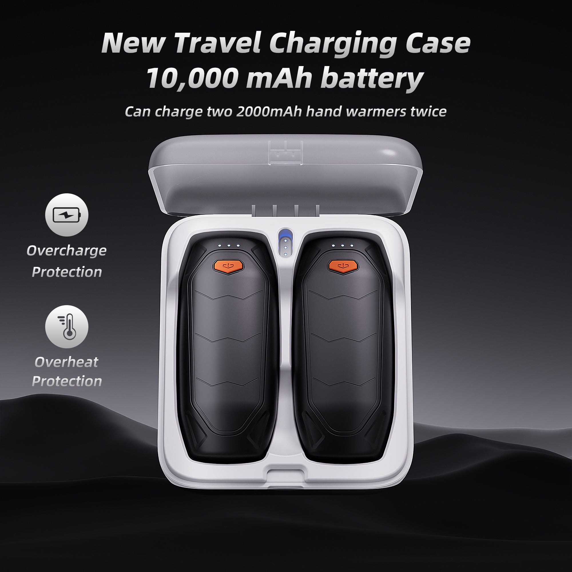 Hand Warmers Rechargeable with Charging Case, Portable 3 in 1 Electric Handwarmers Reusable, USB Winter Pocket Heater 2 Pack, Gifts for Women, Men, Raynauds Hand Warmers Rechargeable with Charging Case, Portable 3 in 1 Electric Handwarmers Reusable, USB Winter Pocket Heater 2 Pack, Gifts for Women, Men, Raynauds